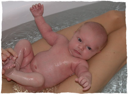 Enjoying a bath