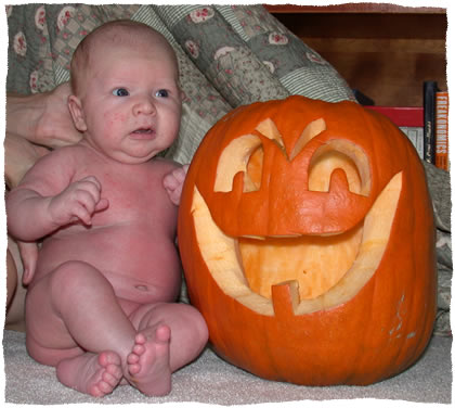 Simon and the jack-o-lantern